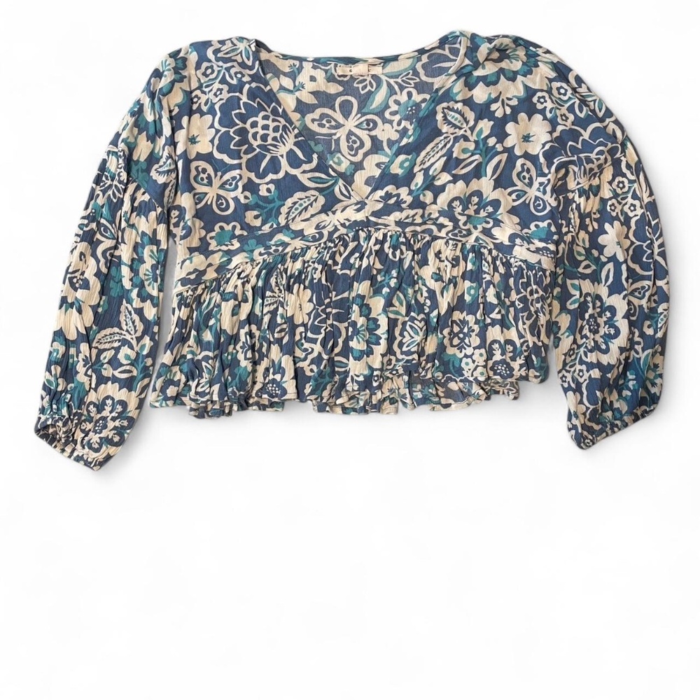O’Neill Floral Ruffle Long Sleeve Blouse